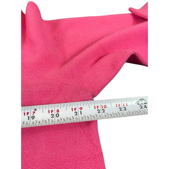 Talbots Plus X Pink Collared Sweater Top Gold Button Preppy Cropped Country Club - Picture 11 of 13